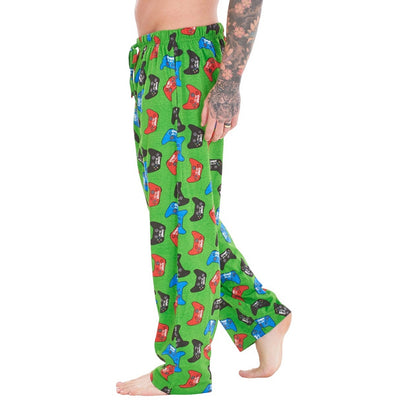 Green-Grey - Side - Keanu Mens Game For Life Lounge Pants (Pack of 2)