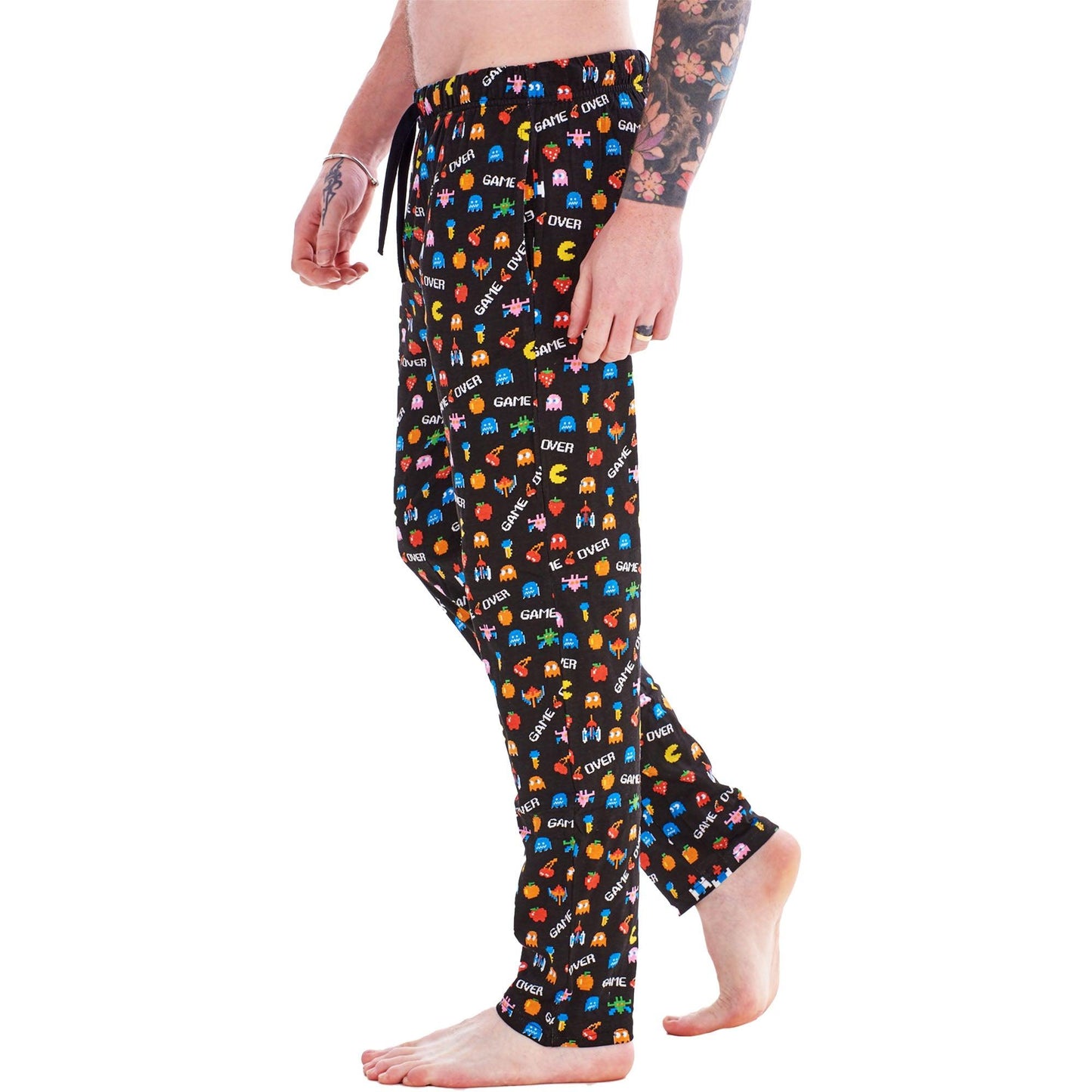 Black-Grey-Multicoloured - Lifestyle - Keanu Mens Game Over Lounge Pants (Pack of 2)