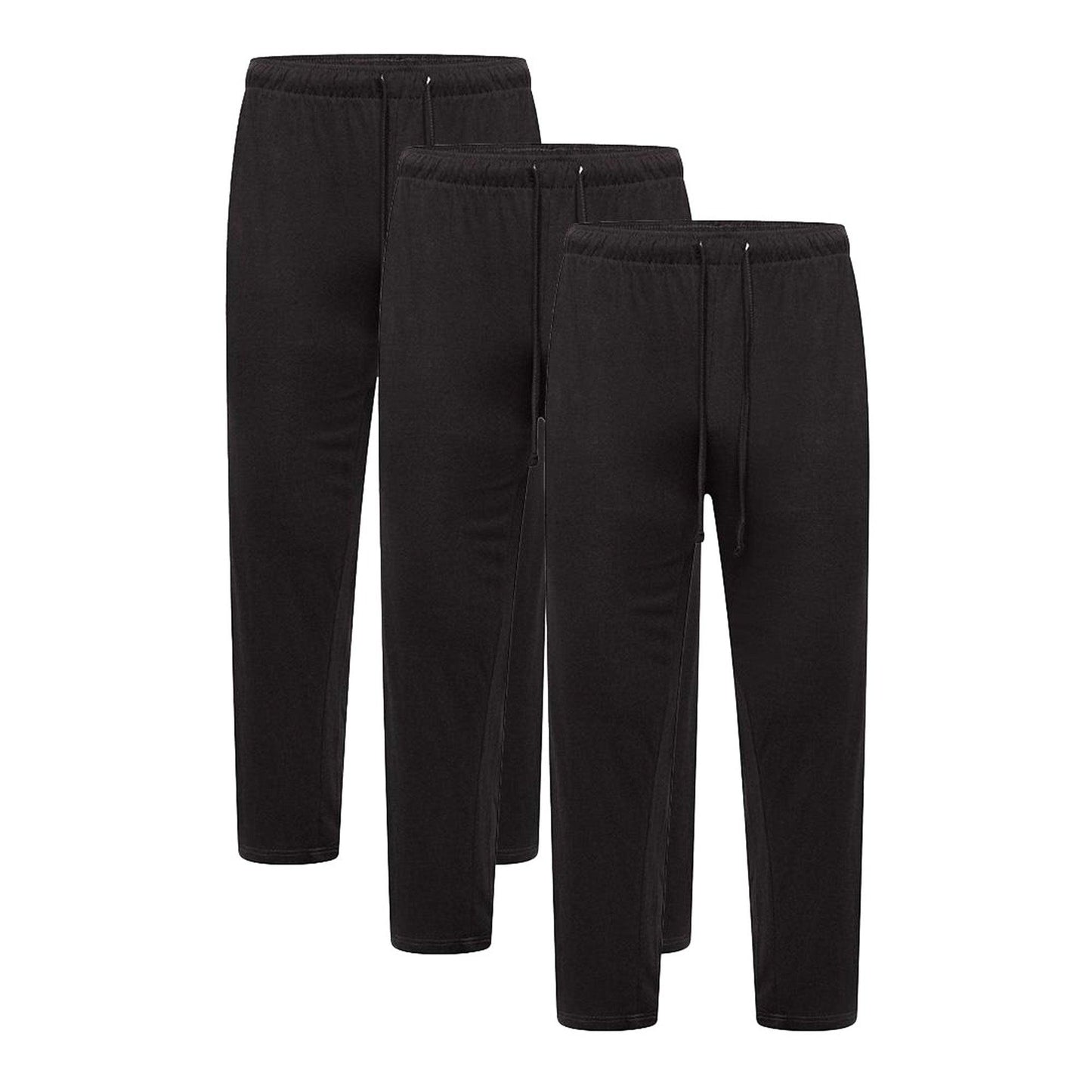 Black - Front - Keanu Mens Lounge Pants (Pack of 3)