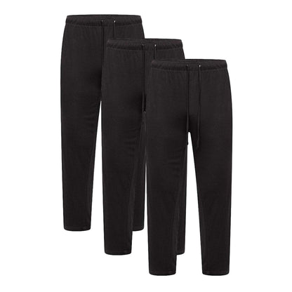 Black - Front - Keanu Mens Lounge Pants (Pack of 3)