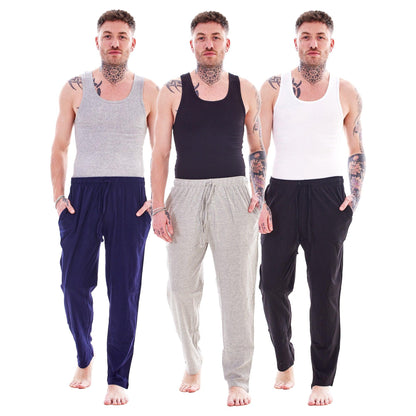 Black-Navy-Grey - Lifestyle - Keanu Mens Lounge Pants (Pack of 3)