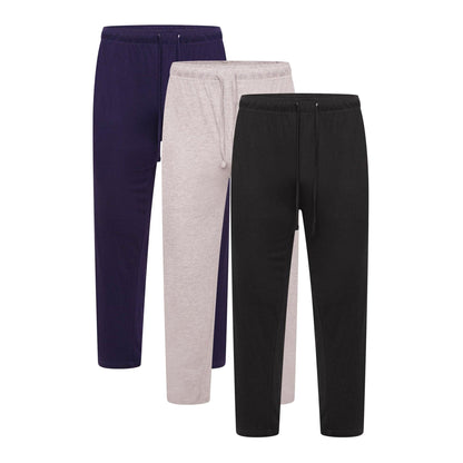 Black-Navy-Grey - Back - Keanu Mens Lounge Pants (Pack of 3)