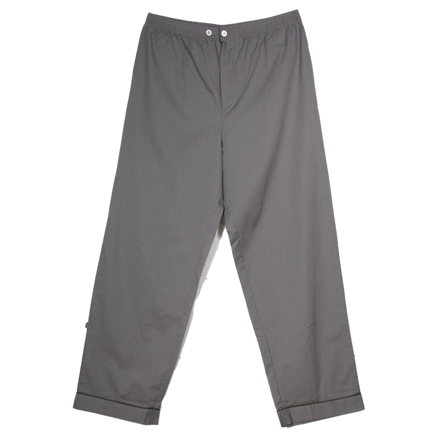 Charcoal-Grey - Back - Keanu Mens Poplin Woven Pyjama Bottoms (Pack of 2)