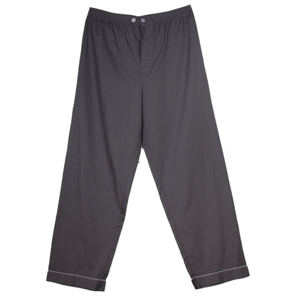 Charcoal-Grey - Side - Keanu Mens Poplin Woven Pyjama Bottoms (Pack of 2)