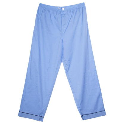Blue-Navy - Back - Keanu Mens Poplin Woven Pyjama Bottoms (Pack of 2)
