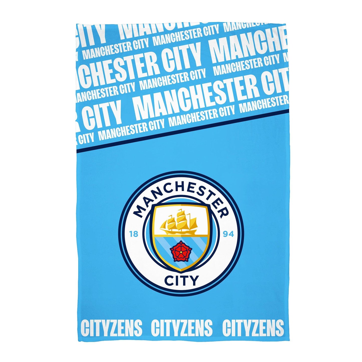 Blue-White - Front - Manchester City FC Cityzens Fleece Blanket