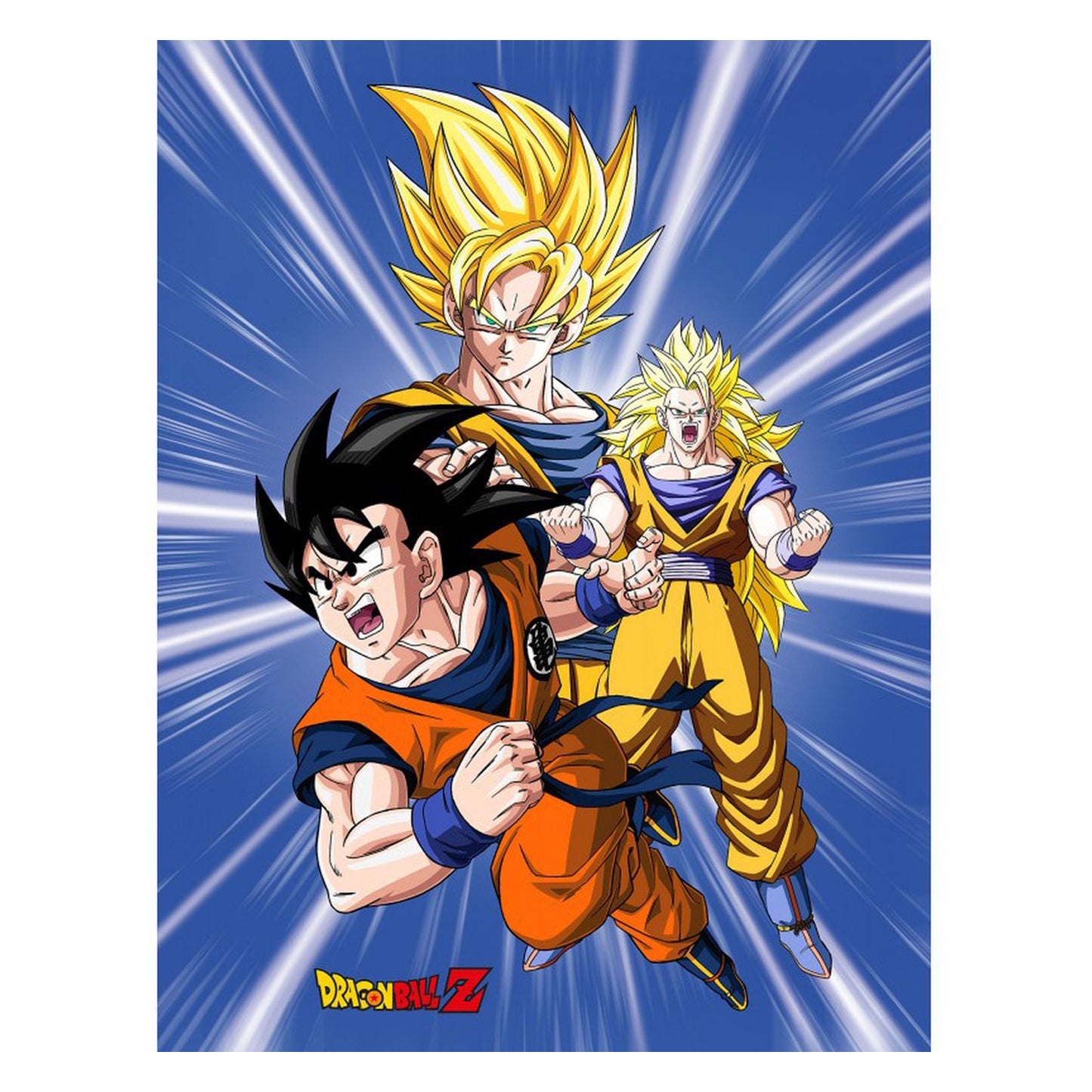 Multicoloured - Front - Dragon Ball Z Super Saiyan Fleece Anime Goku Blanket