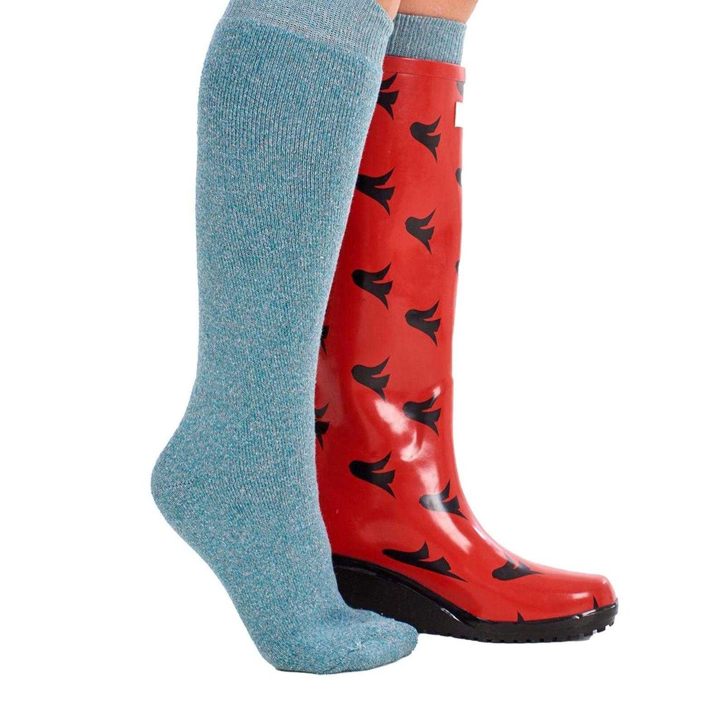 Multicoloured - Side - Soxy Womens-Ladies Plain Wool Blend Socks (Pack of 4)