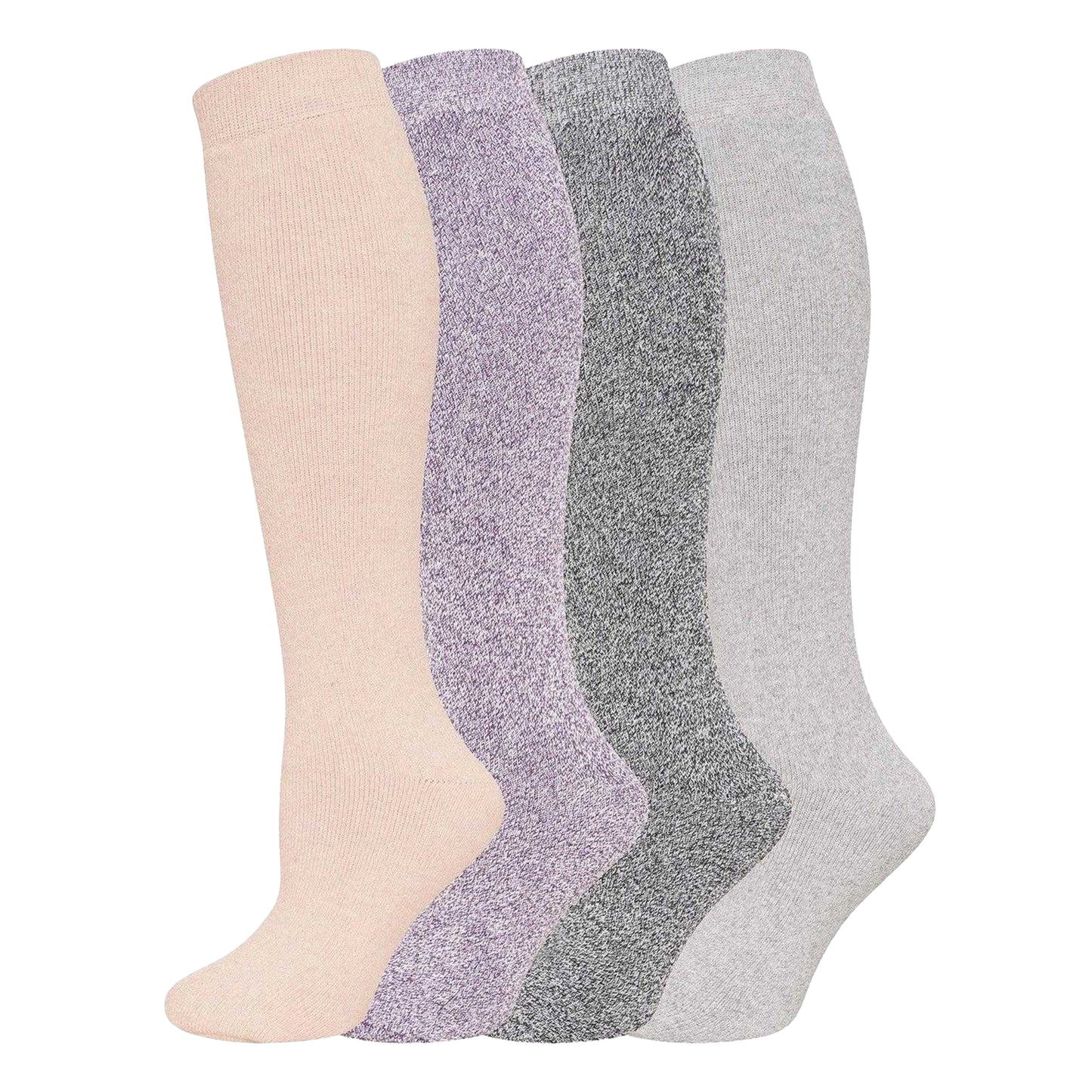 Pastel - Front - Soxy Womens-Ladies Plain Wool Blend Socks (Pack of 4)