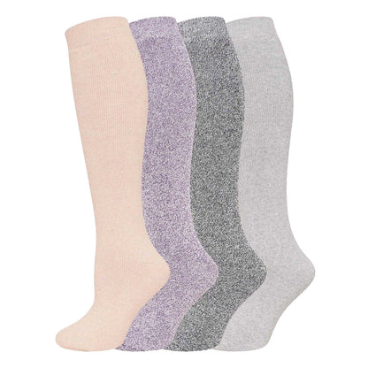 Pastel - Front - Soxy Womens-Ladies Plain Wool Blend Socks (Pack of 4)