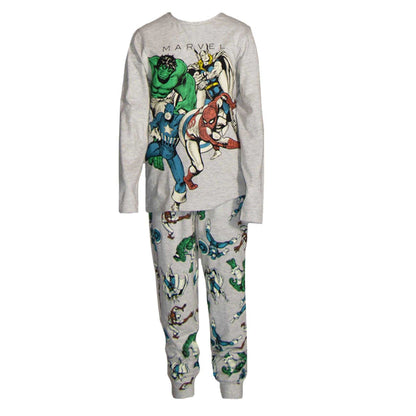 Multicoloured - Back - Marvel Avengers Childrens-Kids Super Hero In Training Long Pyjama Set (Pack of 2)