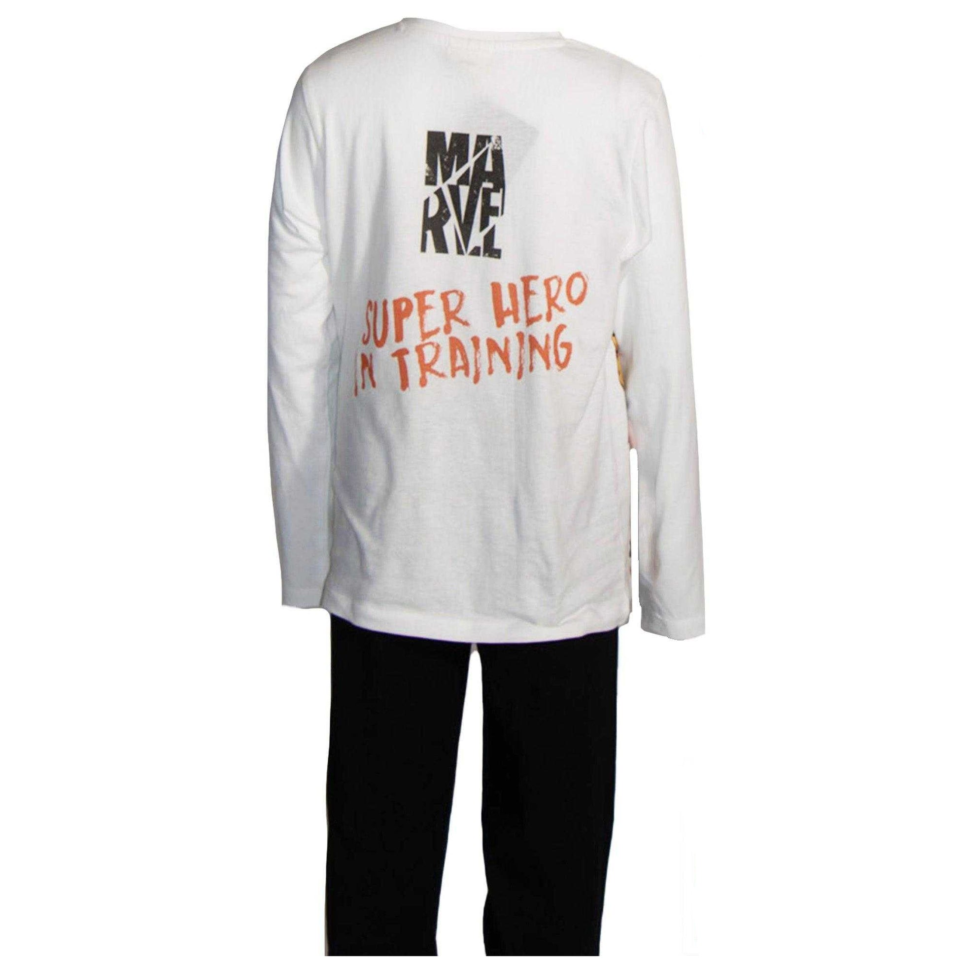 Multicoloured - Pack Shot - Marvel Avengers Childrens-Kids Super Hero In Training Long Pyjama Set (Pack of 2)