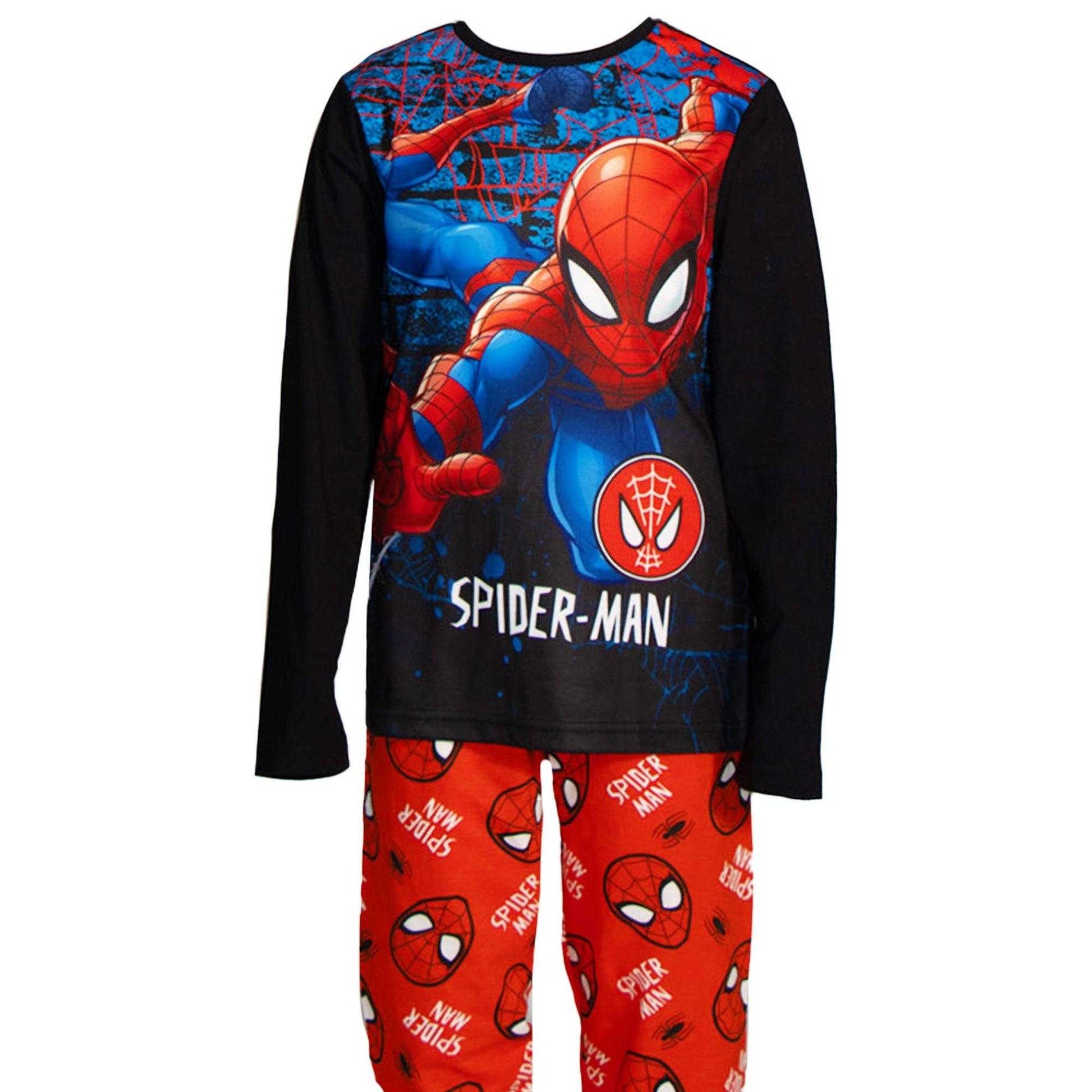 Multicoloured - Back - Spider-Man: Miles Morales Childrens-Kids Logo Long Pyjama Set (Pack of 2)