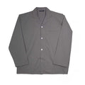 Grey - Back - Keanu Mens Woven Chest Pocket Straight Leg Long Pyjama Set