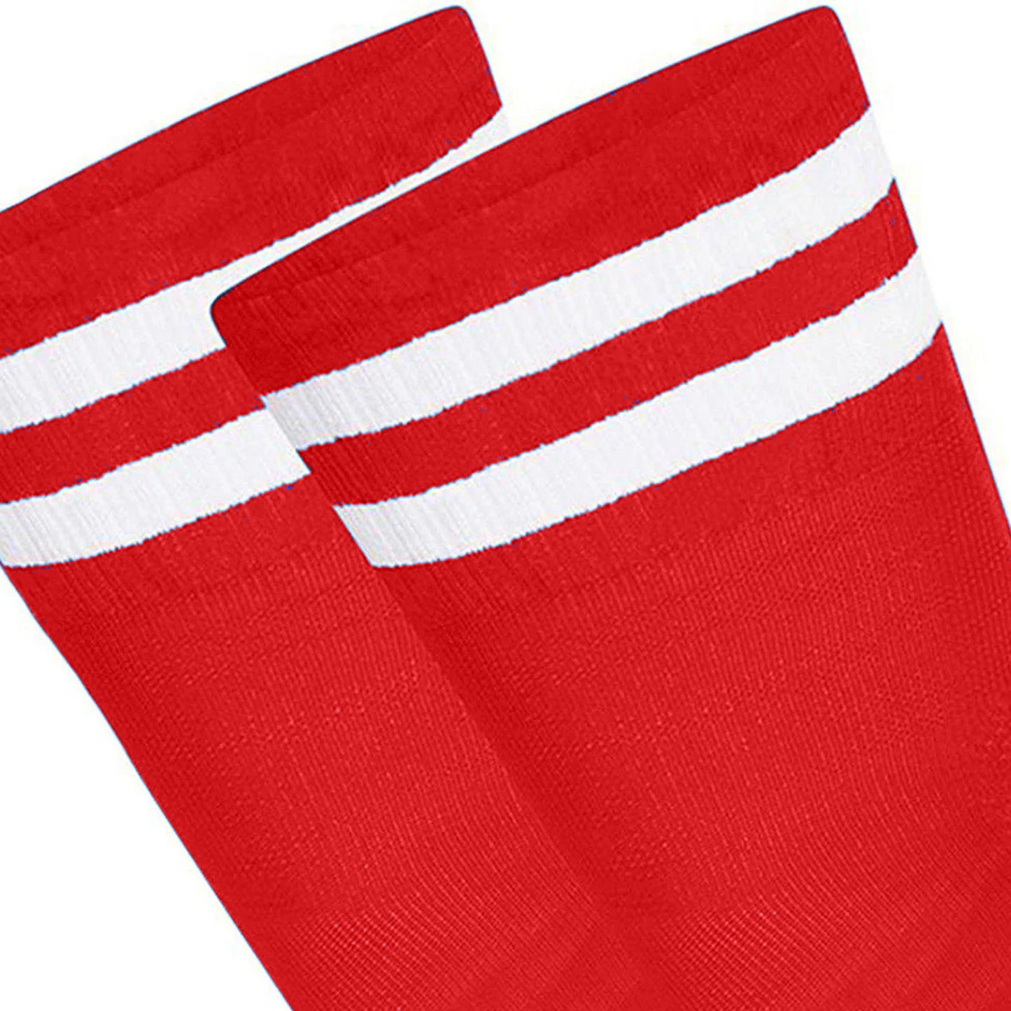 Red - Side - Floso Mens Striped Hockey Socks (Pack of 3)