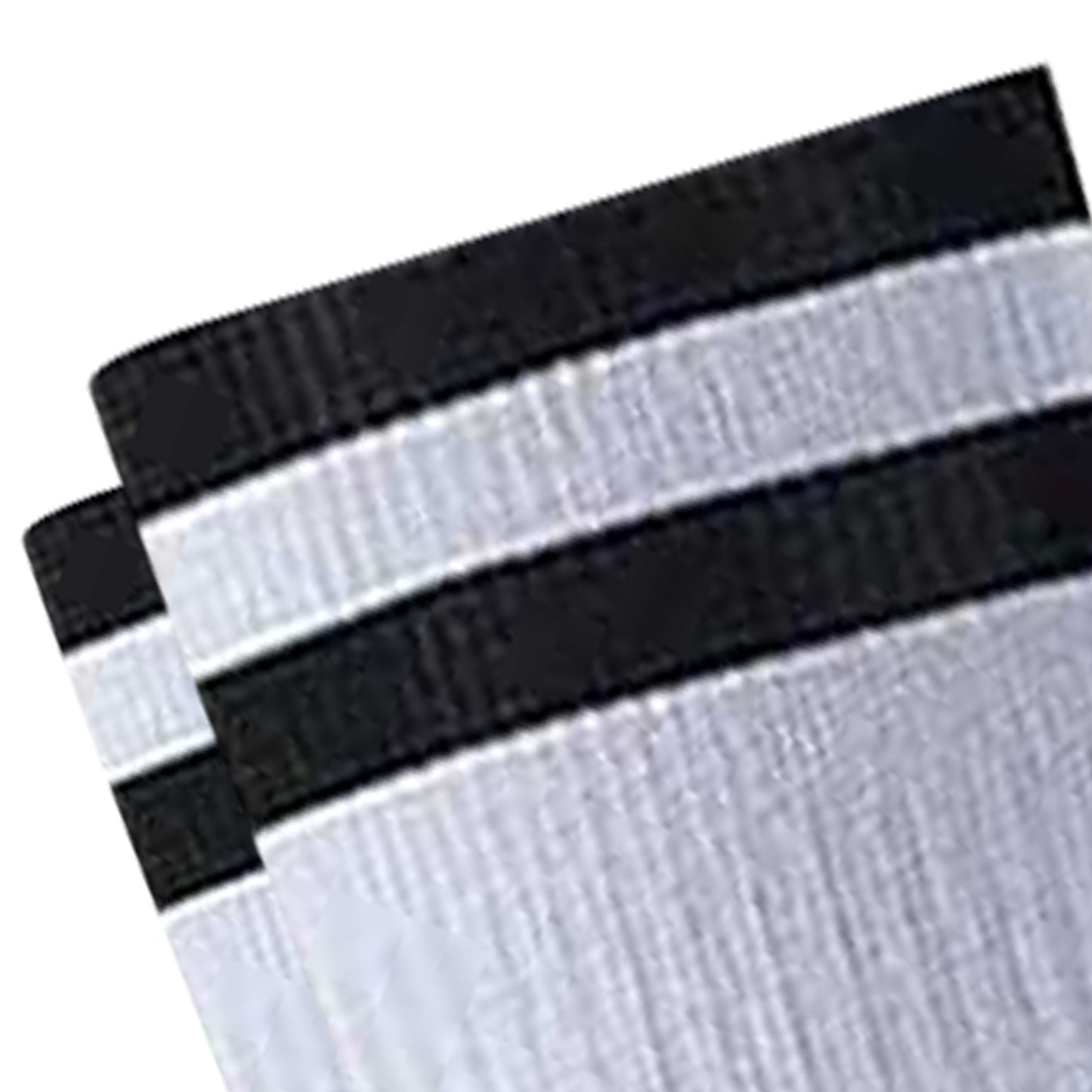 White - Side - Floso Mens Striped Hockey Socks (Pack of 3)