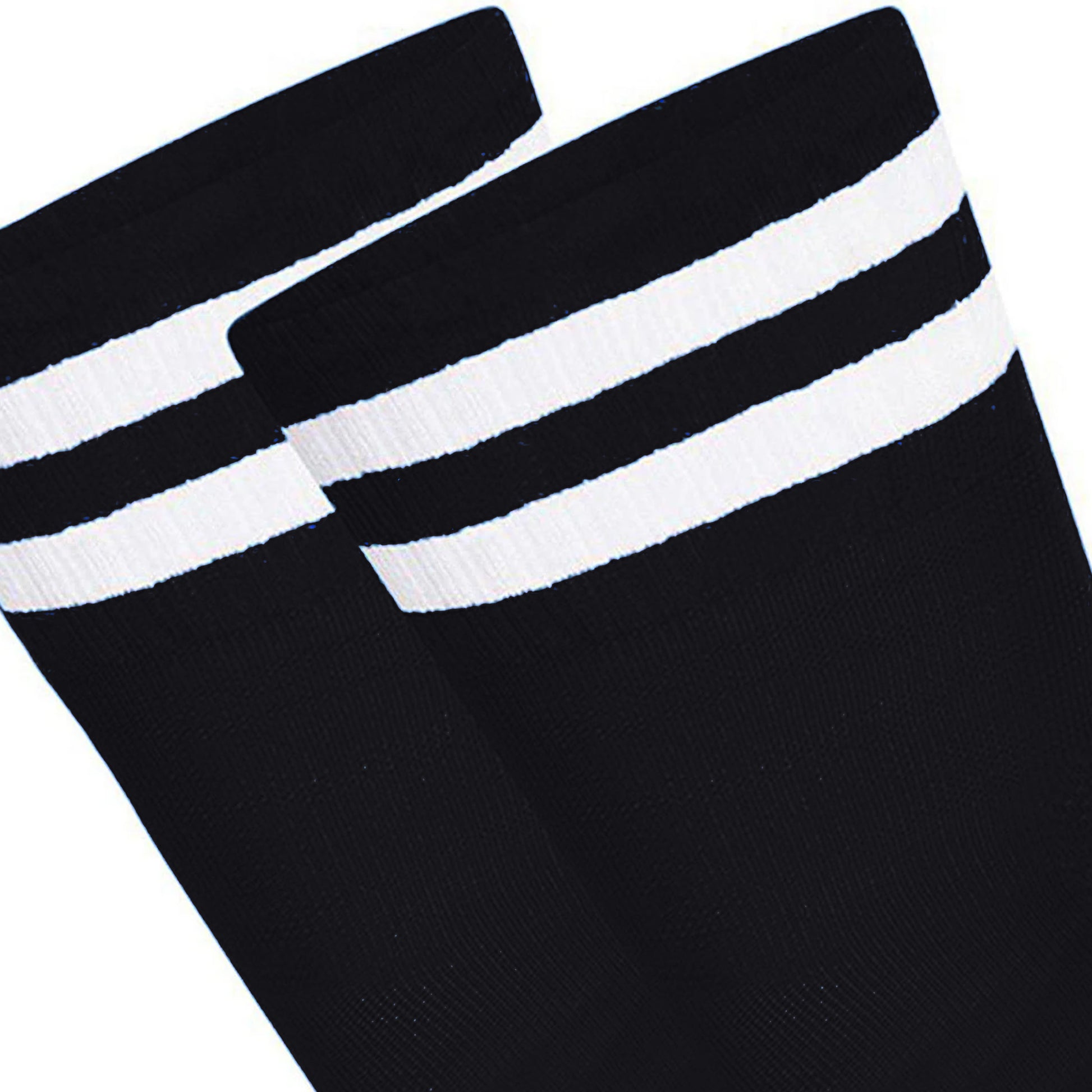 Black - Side - Floso Mens Striped Hockey Socks (Pack of 3)