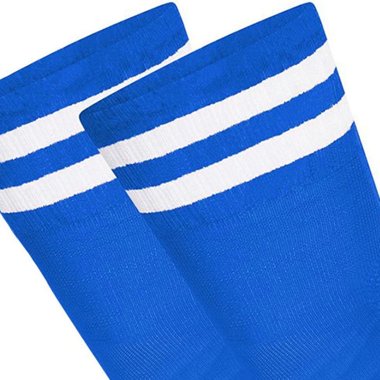 Blue - Side - Floso Mens Striped Hockey Socks (Pack of 3)