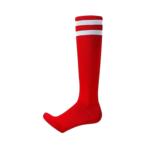 Red - Front - Floso Mens Striped Hockey Socks (Pack of 3)