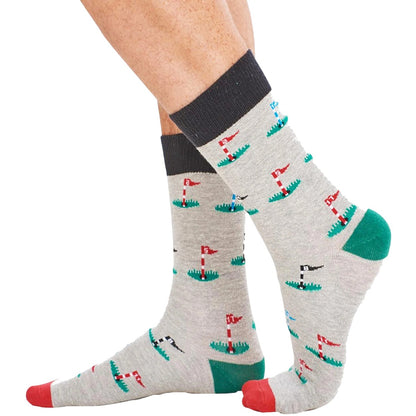 Multicoloured - Lifestyle - Soxy Mens Golf Ball Cotton Socks (Pack of 6)
