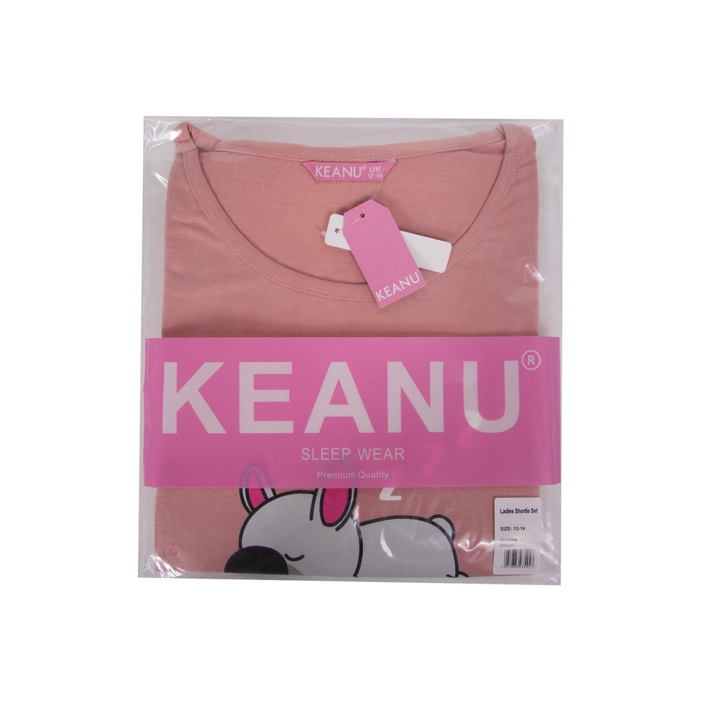 Pink - Lifestyle - Keanu Womens-Ladies Current Mood Dog Short-Sleeved Short Pyjama Set