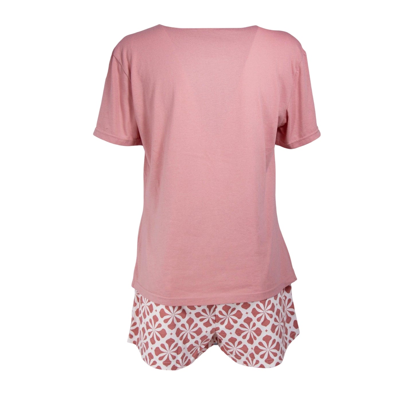 Pink - Back - Keanu Womens-Ladies Current Mood Dog Short-Sleeved Short Pyjama Set
