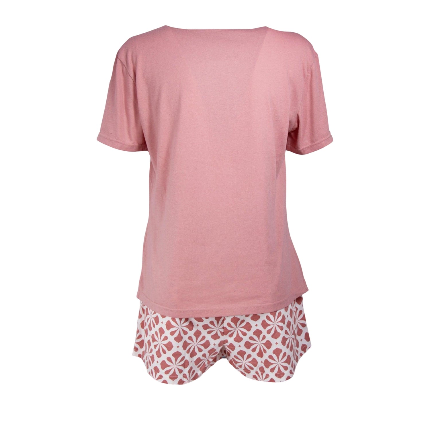 Pink - Back - Keanu Womens-Ladies Current Mood Dog Short-Sleeved Short Pyjama Set