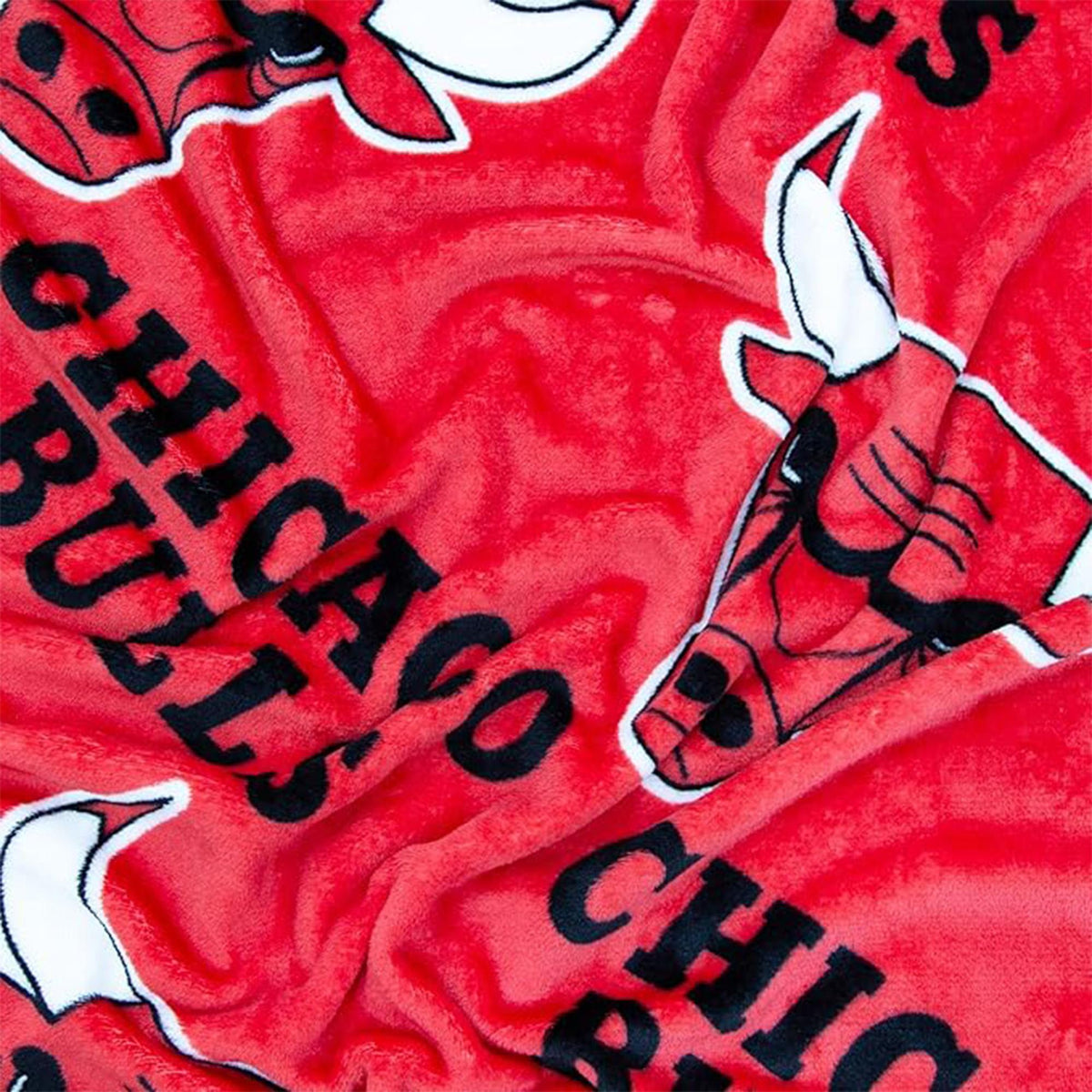 Red - Back - Chicago Bulls NBA Fleece Blanket