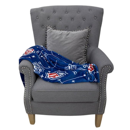 Blue-White-Red - Lifestyle - NFL Fleece Crest Blanket
