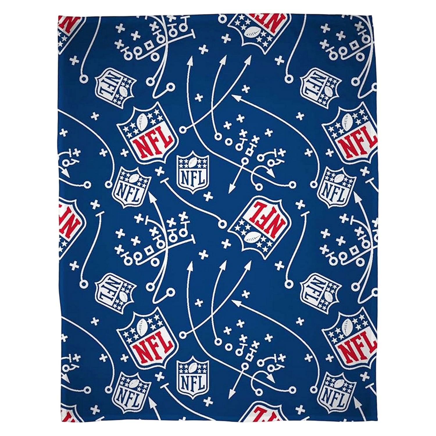 Blue-White-Red - Front - NFL Fleece Crest Blanket