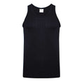 Black-Blue-Green-Grey-Navy-Red - Back - Keanu Mens Fitted Vest Top (Pack of 6)