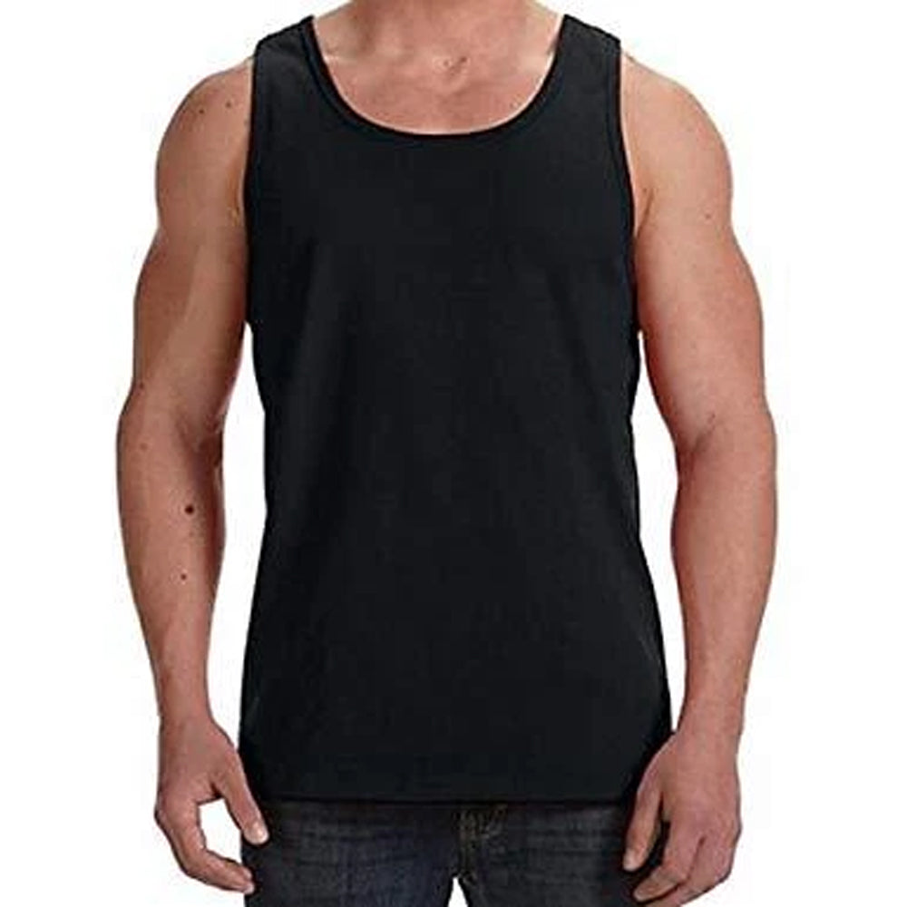 Teal-Royal Blue-Navy-Light Blue-Blue - Lifestyle - Keanu Mens Fitted Vest Top (Pack of 6)