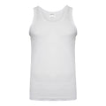 Black-Grey-White - Back - Keanu Mens Fitted Vest Top (Pack of 6)