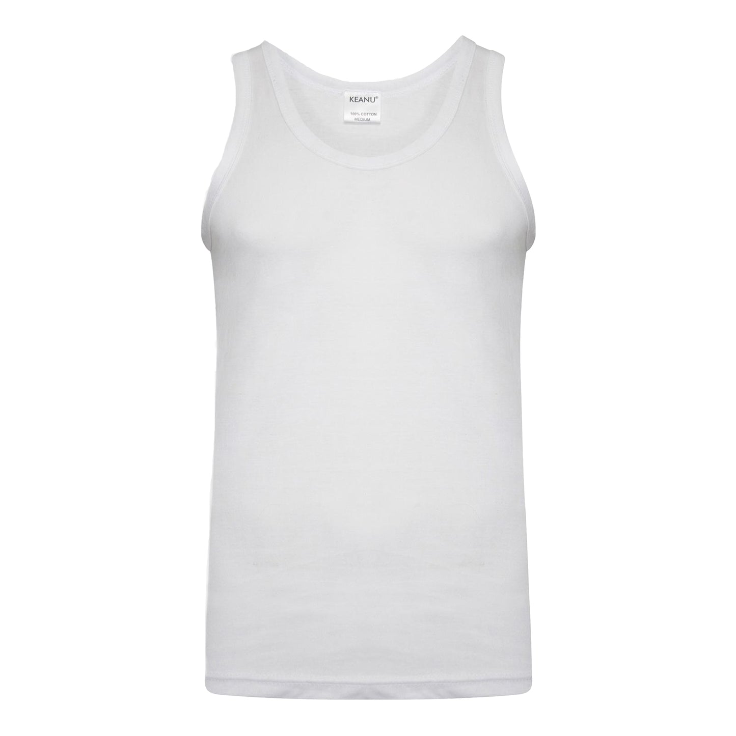 Black-Grey-White - Back - Keanu Mens Fitted Vest Top (Pack of 6)