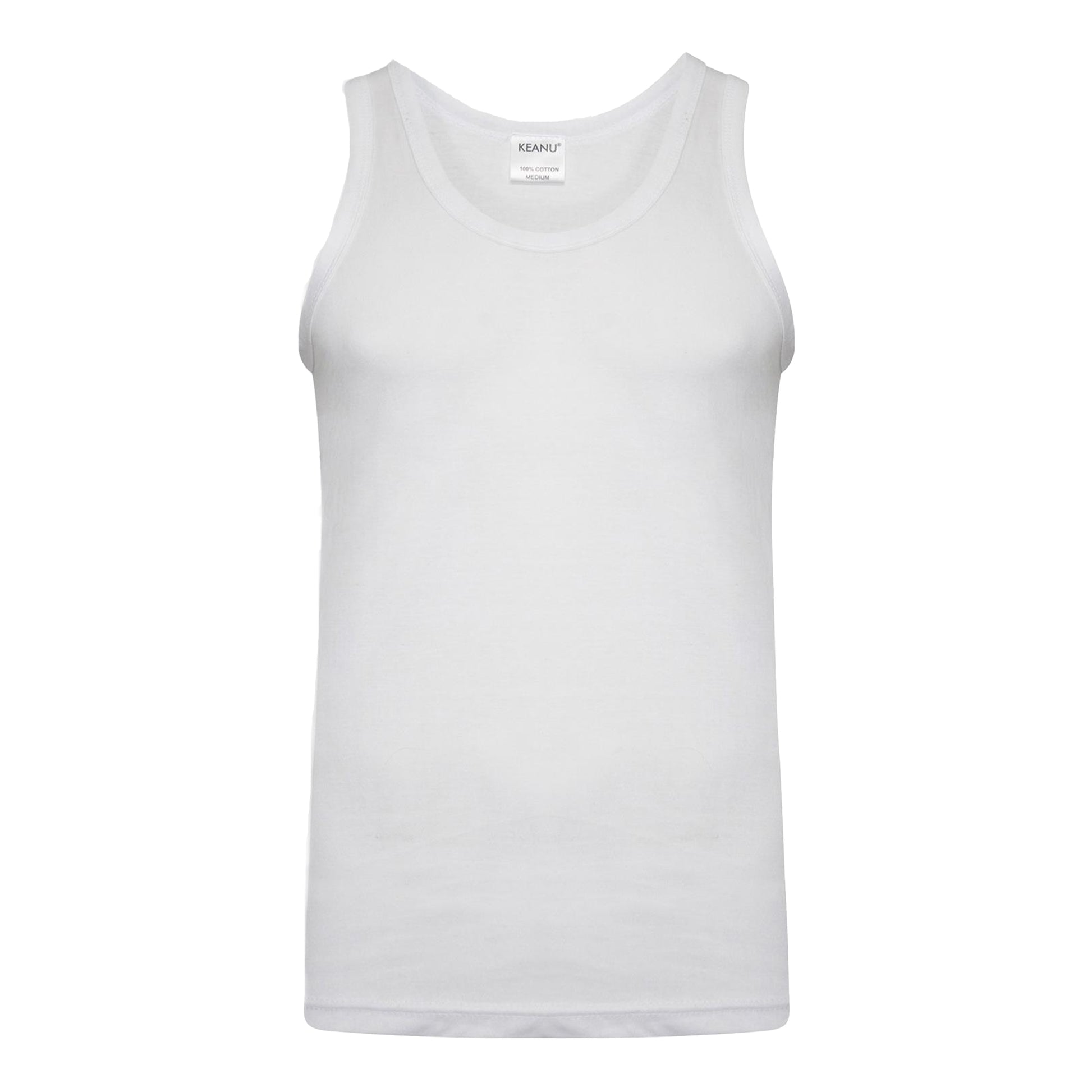 Black-Grey-White - Back - Keanu Mens Fitted Vest Top (Pack of 6)