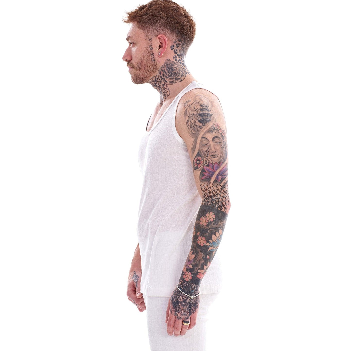 White - Close up - Heatforce Mens Thermal Vest (Pack of 3)