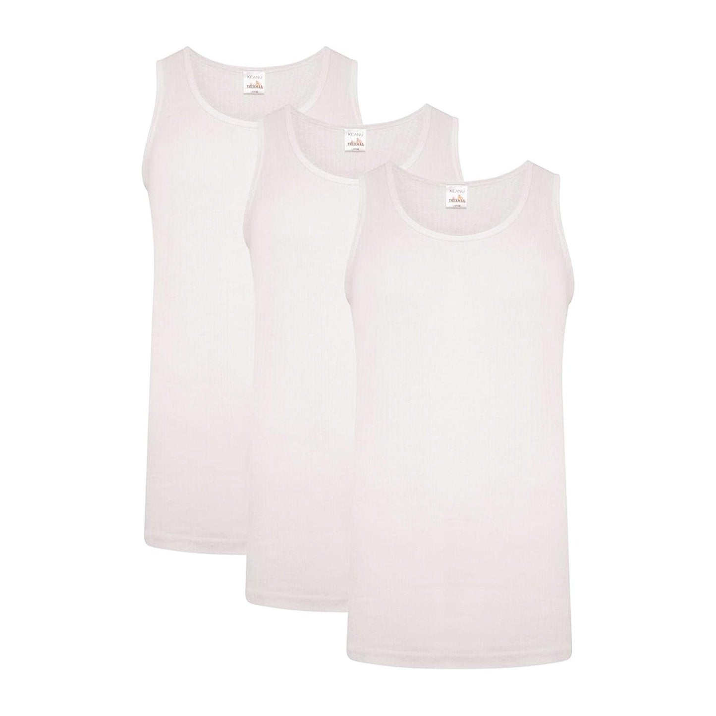 White - Lifestyle - Heatforce Mens Thermal Vest (Pack of 3)