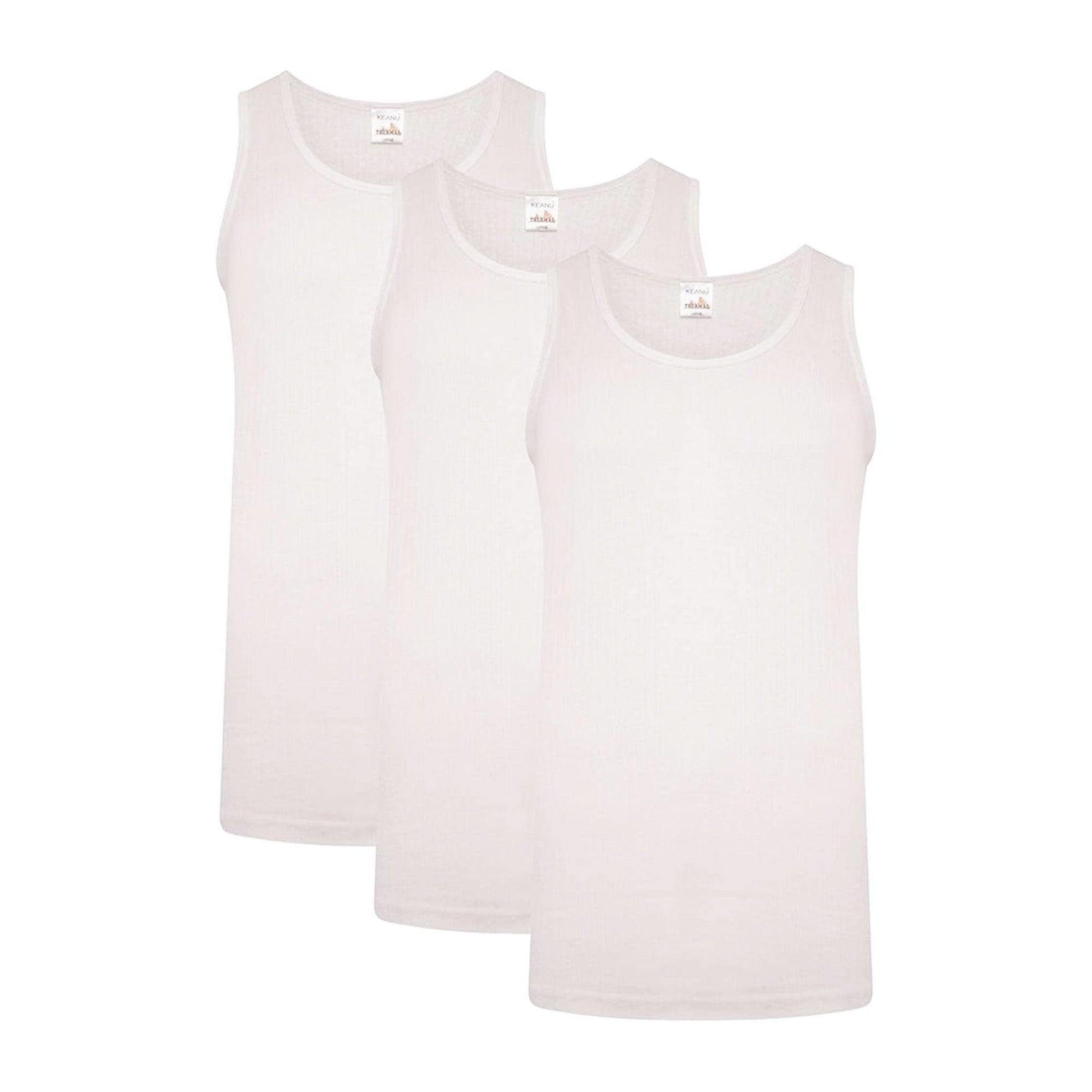 White - Lifestyle - Heatforce Mens Thermal Vest (Pack of 3)