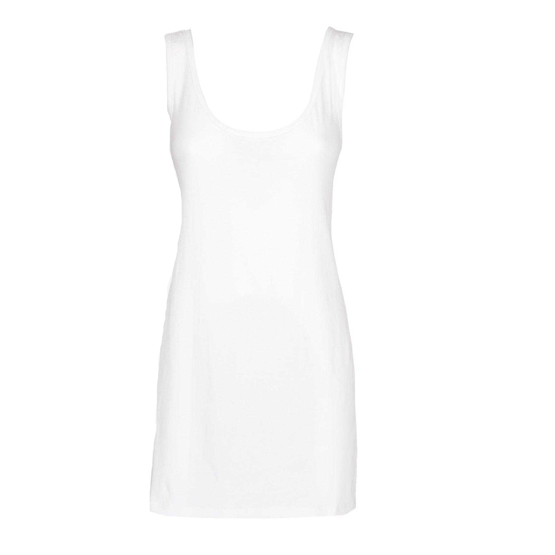 White - Back - Keanu Womens-Ladies Cotton Blend Vest Top (Pack of 2)