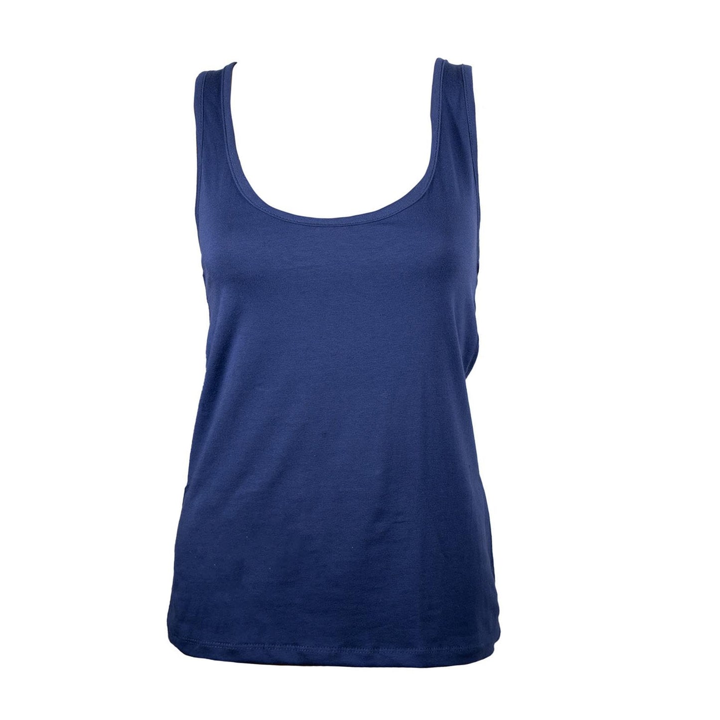 Charcoal-Dark Blue - Back - Keanu Womens-Ladies Cotton Blend Vest Top (Pack of 3)