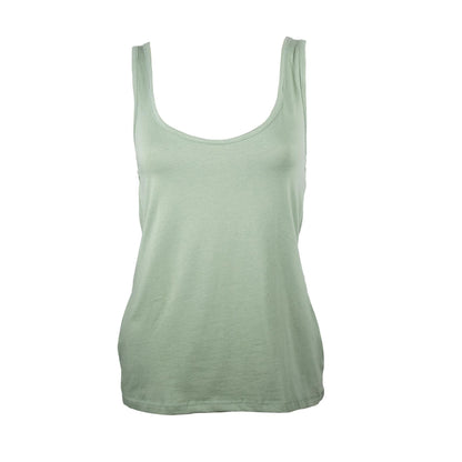 Heather Grey-Sage Green - Back - Keanu Womens-Ladies Cotton Blend Vest Top (Pack of 3)