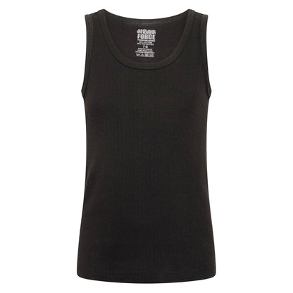 Black-Dark Grey-Light Grey - Back - Heatforce Childrens-Kids Thermal Vest Top (Pack of 5)