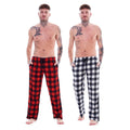 Red-White - Lifestyle - Keanu Mens Buffalo Check Lounge Pants (Pack of 2)