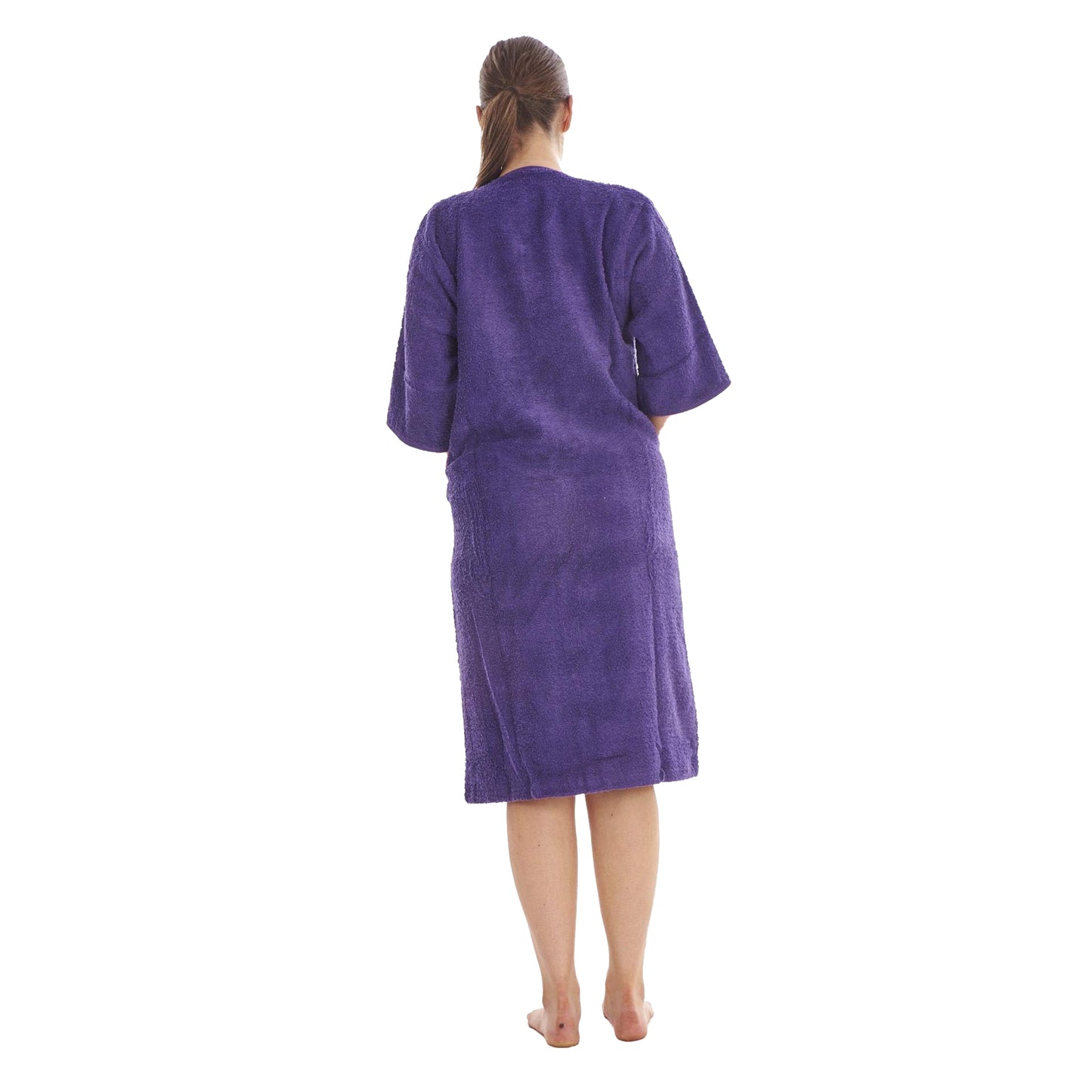 Aubergine - Back - Keanu Womens-Ladies Zip Front Towel
