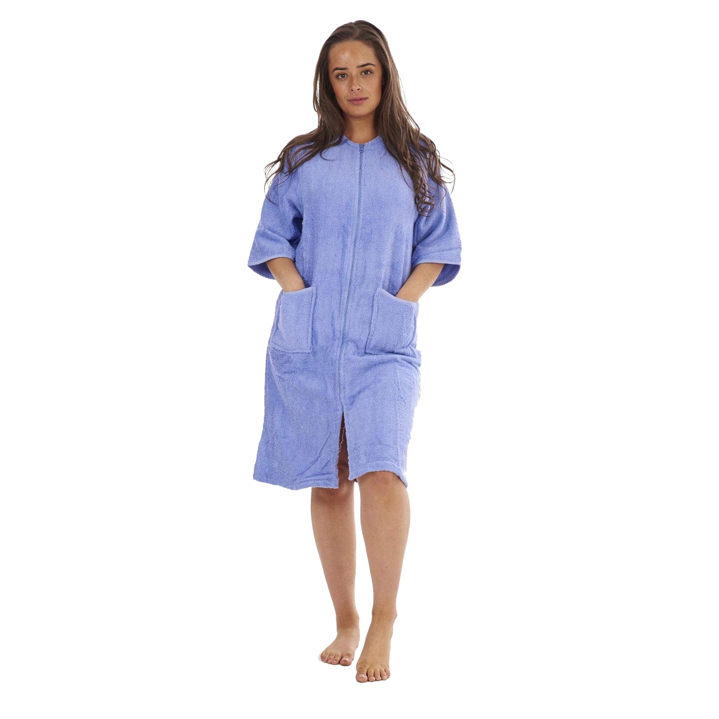 Lilac - Front - Keanu Womens-Ladies Zip Front Towel