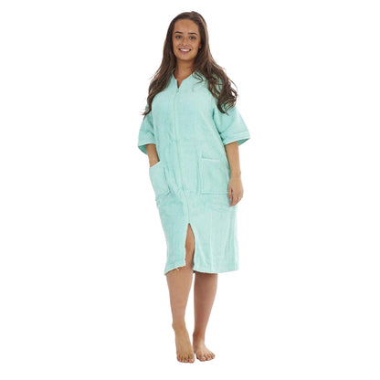 Sage Green - Front - Keanu Womens-Ladies Zip Front Towel