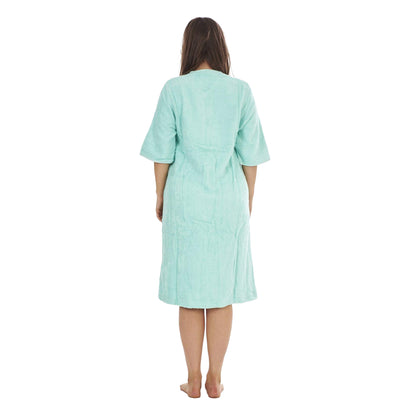 Sage Green - Back - Keanu Womens-Ladies Zip Front Towel