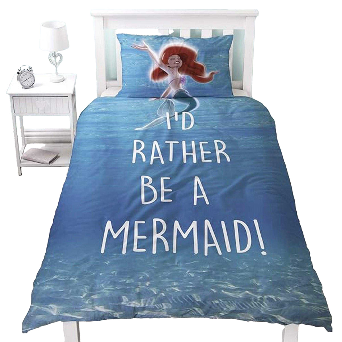 Blue-White - Lifestyle - Little Mermaid Reversible Duvet Set