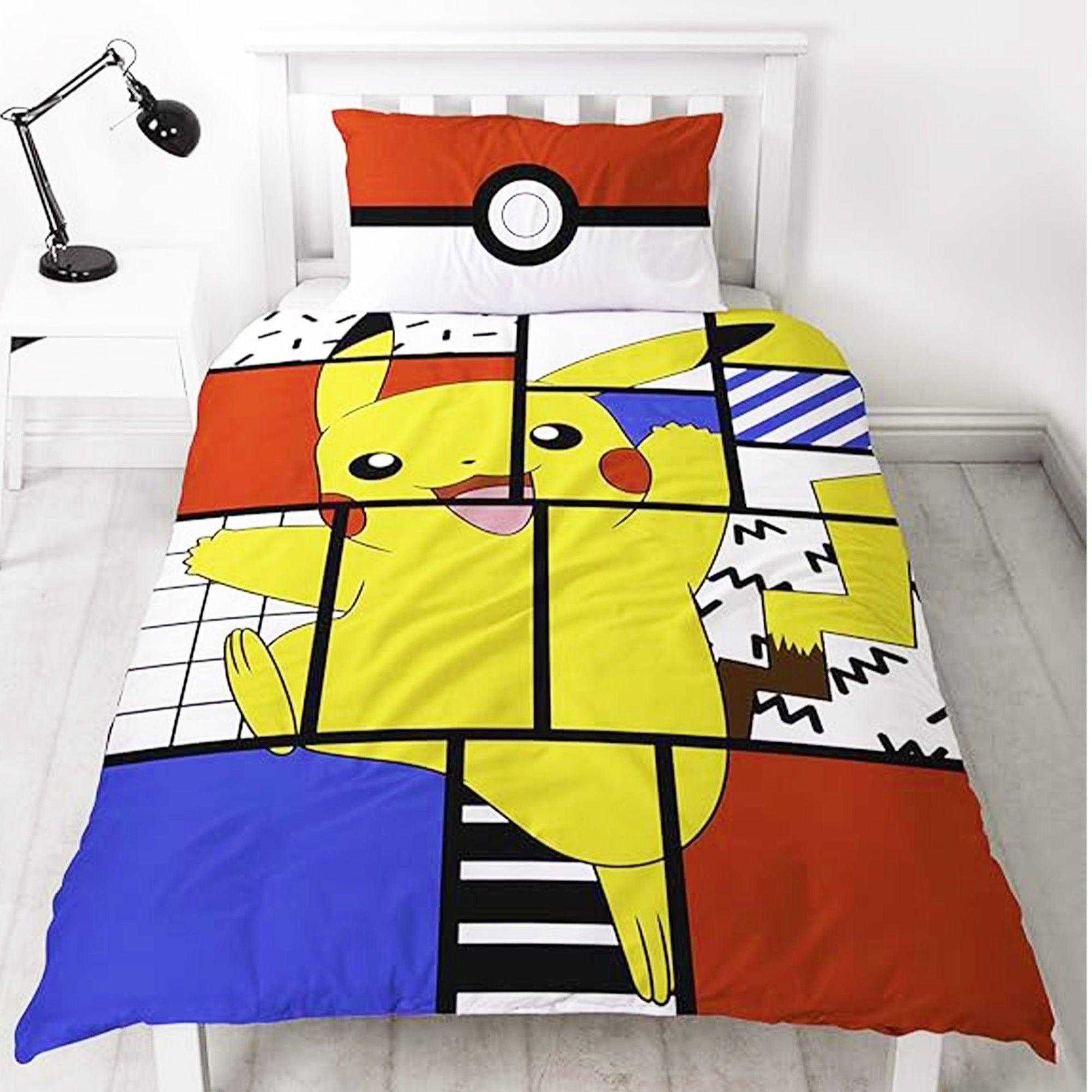 Multicoloured - Side - Pokemon Super Memphis Reversible Duvet Set
