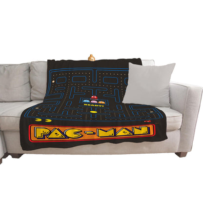 Multicoloured - Back - Pac Man Fleece Maze Blanket